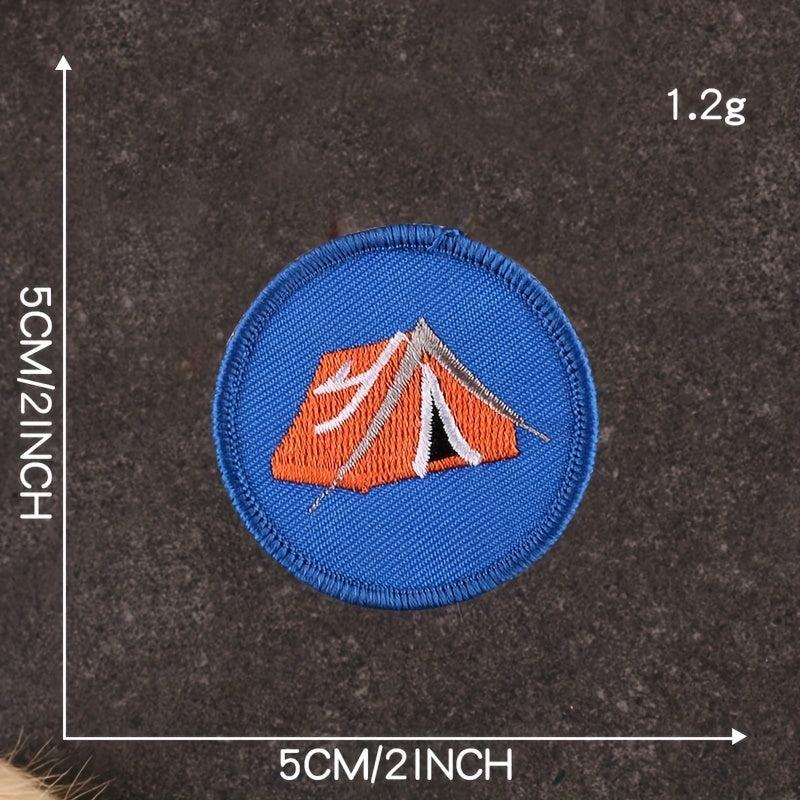 14pcs Cartoon Embroidery Patches Badges Round Ironing Stickers