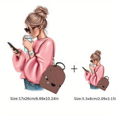 Coffee Ladies Patch for DIY Clothing Heat Transfer