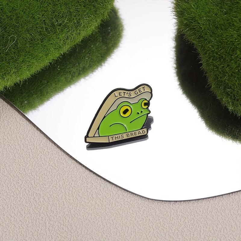 Cartoon Frog Metal Badge Creative Men's Brooch