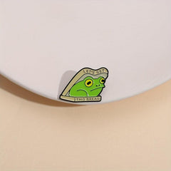 Cartoon Frog Metal Badge Creative Men's Brooch