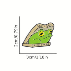 Cartoon Frog Metal Badge Creative Men's Brooch