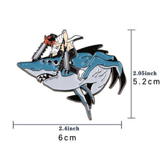 Shark Anime Enamel Pin Badges Brooches Lapel Pins For Men