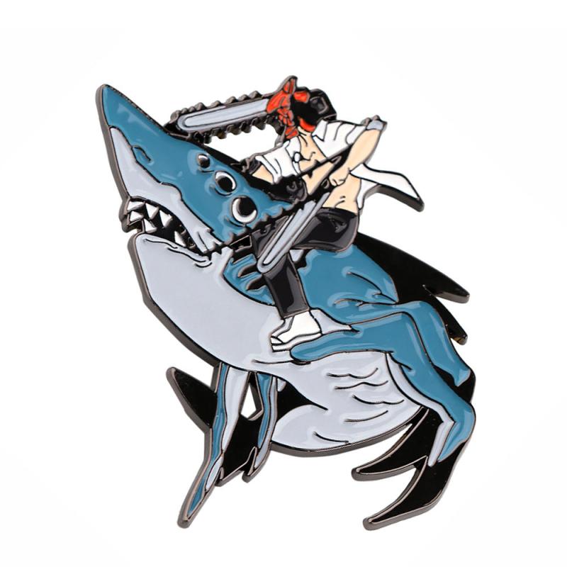 Shark Anime Enamel Pin Badges Brooches Lapel Pins For Men