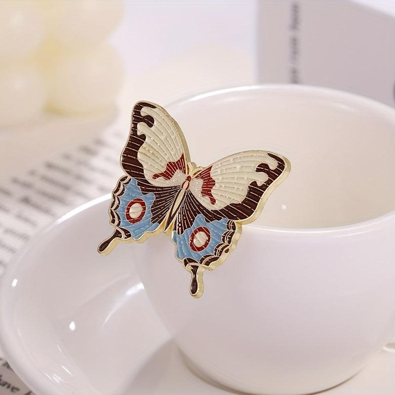 5pcs Butterfly Moth Animal Insect Brooch Pin Lapel Pins For Men