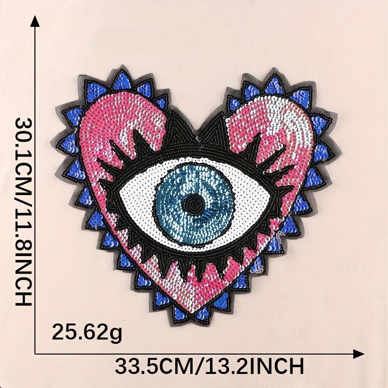 Sequin Eye Patches Iron On DIY Sewing Accessories for Jackets Clothes Hats Bags