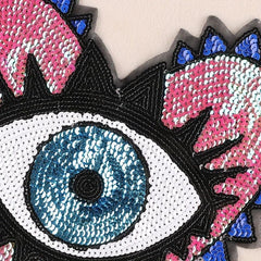 Sequin Eye Patches Iron On DIY Sewing Accessories for Jackets Clothes Hats Bags