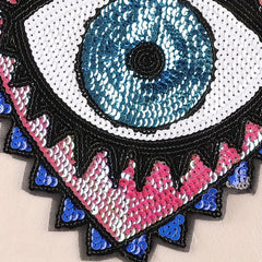 Sequin Eye Patches Iron On DIY Sewing Accessories for Jackets Clothes Hats Bags
