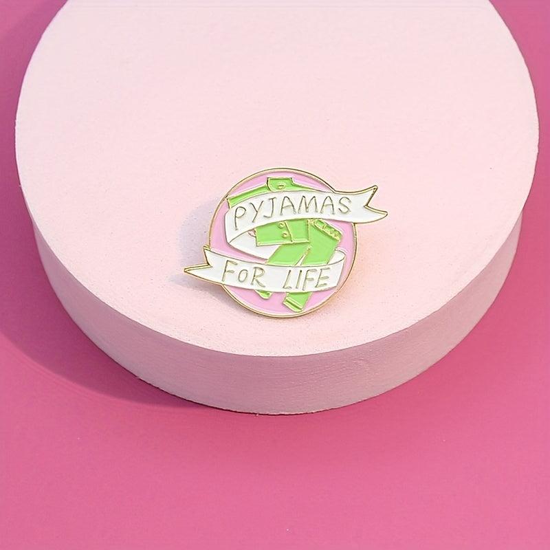 Green Pants Ribbon Pattern Brooch