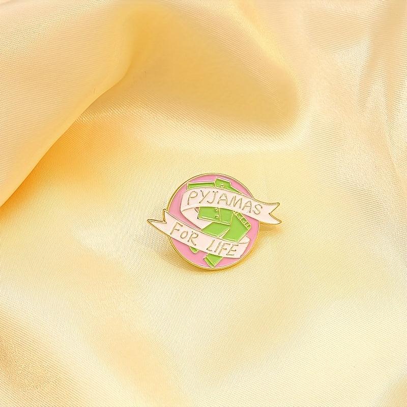 Green Pants Ribbon Pattern Brooch