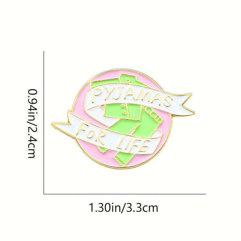 Green Pants Ribbon Pattern Brooch