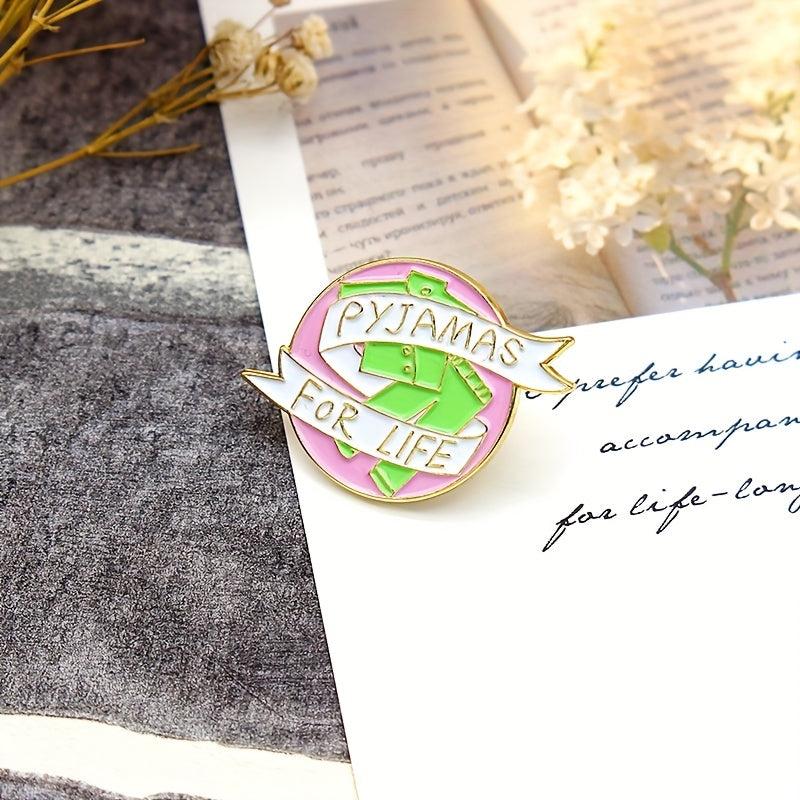 Green Pants Ribbon Pattern Brooch