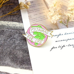 Green Pants Ribbon Pattern Brooch