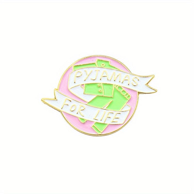 Green Pants Ribbon Pattern Brooch