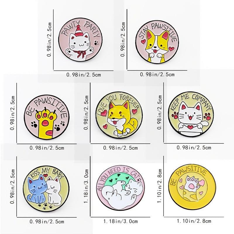 Cartoon Cat And Dog Club Brooch For Men