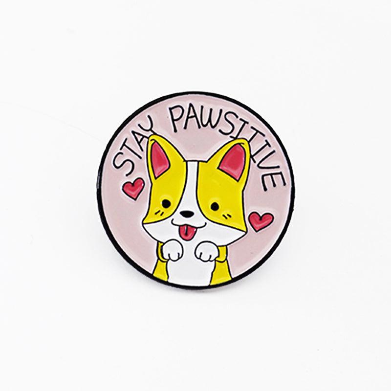 Cartoon Cat And Dog Club Brooch For Men