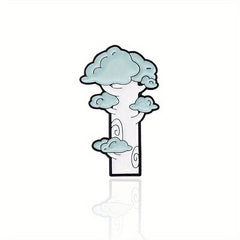 Arabic Numerals Animal Mountain Digital Badge Dripping Oil Brooch