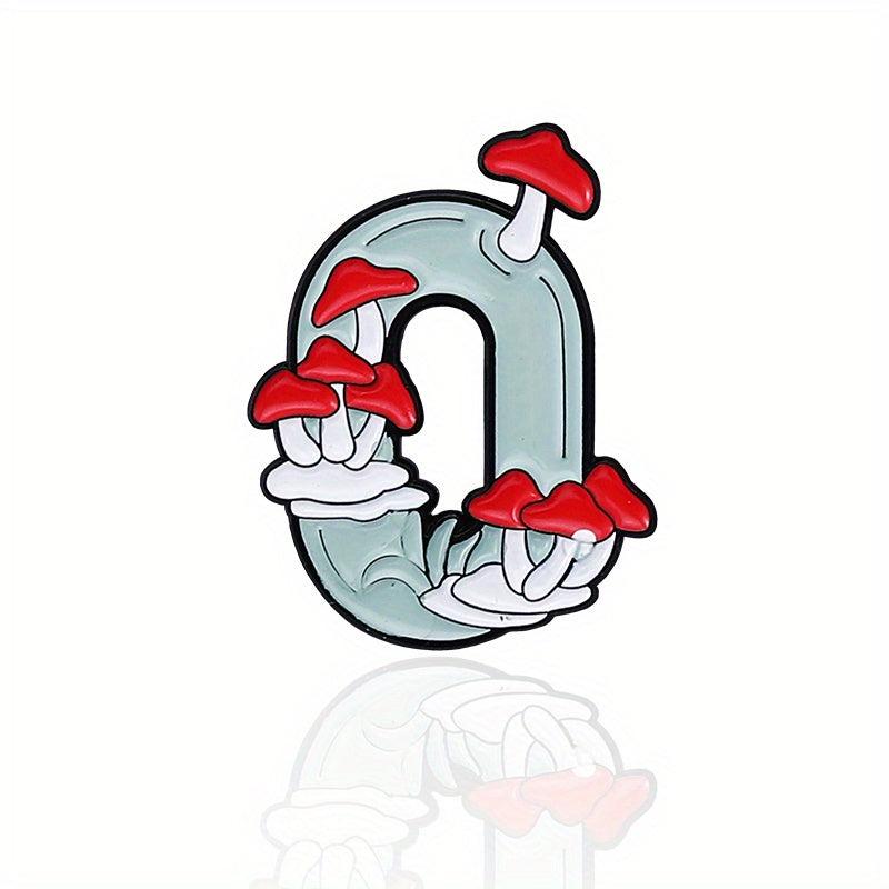 Arabic Numerals Animal Mountain Digital Badge Dripping Oil Brooch