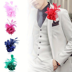 Flower Brooch Pin Corsage Headwear Hair Accessories Wedding Party