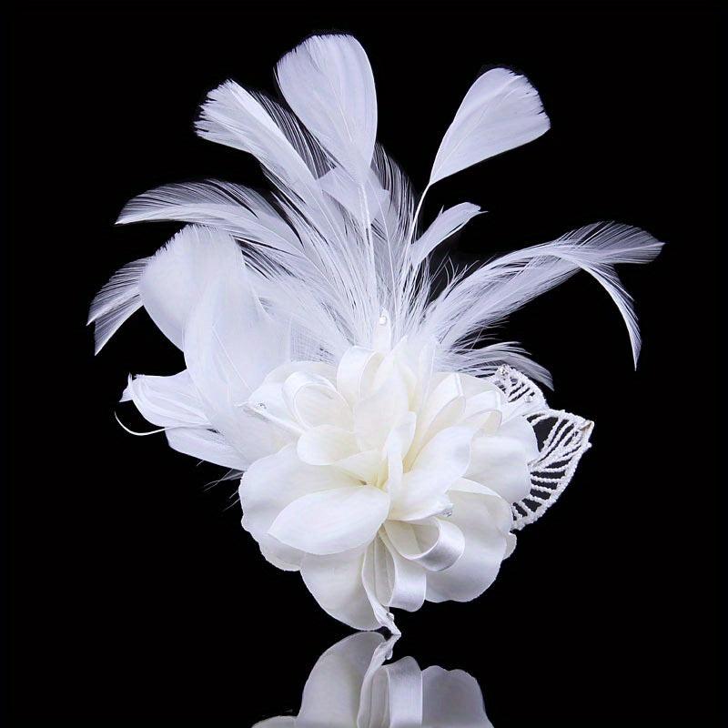 Flower Brooch Pin Corsage Headwear Hair Accessories Wedding Party