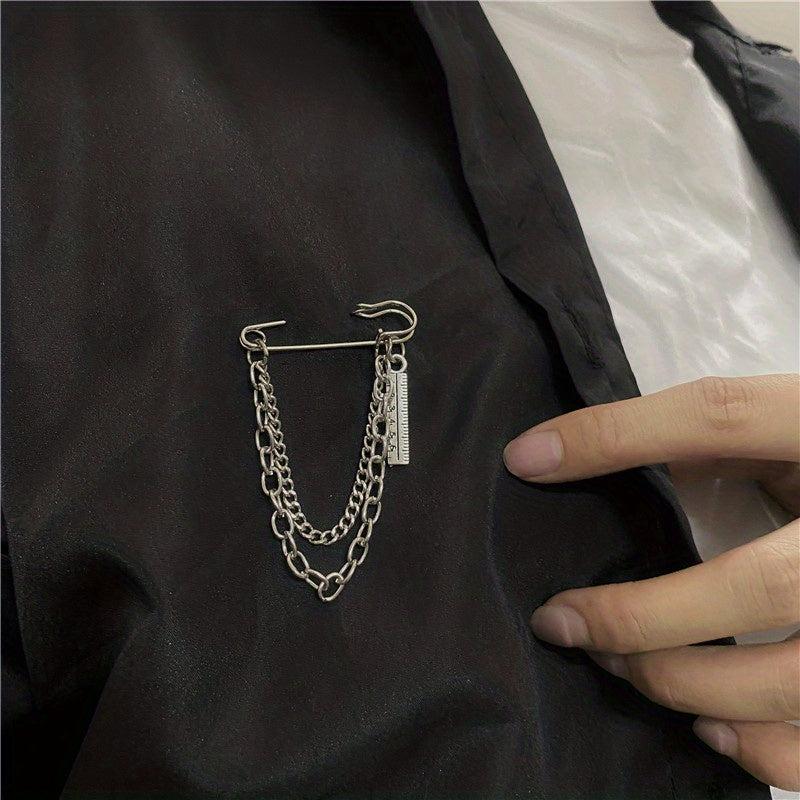 Chain Cross Brooch Tassel Pin Buckle Clothes Accessories