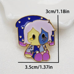 Anime Clown Metal Pin For Men Creative Cartoon Brooch For Men Bag
