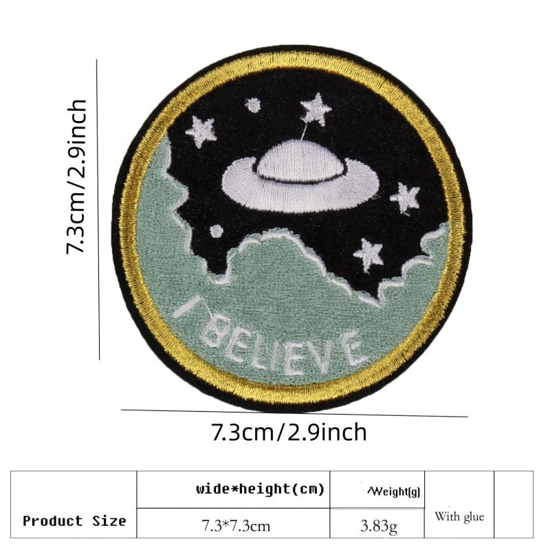 4pcs Cartoon Planet Embroidered Patch Stickers Clothes Pants Hat Cloth Stickers