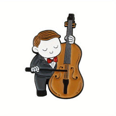 Musician Brooch Trumpet Saxophone Violin