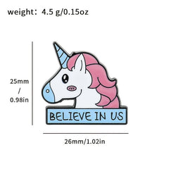 Cartoon Unicorn Enamel Chest Bag Accessory
