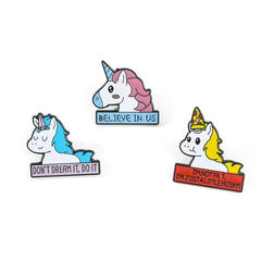 Cartoon Unicorn Enamel Chest Bag Accessory