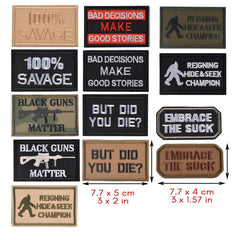 JCARP 2pcs Hook&Loop Embroidered Patches Tactical Badges For Men