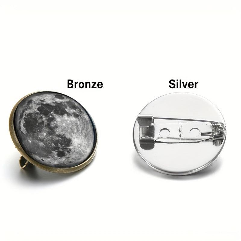 Moon Space Lapel Pin Brooch Accessory for Jacket T Shirt Hat
