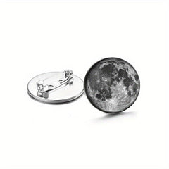 Moon Space Lapel Pin Brooch Accessory for Jacket T Shirt Hat
