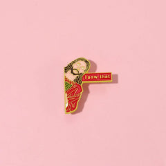 Cartoon Character Head Men's Brooch