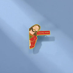 Cartoon Character Head Men's Brooch