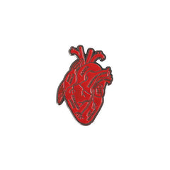 Unique Red Heart Alloy Brooch for Men
