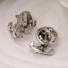 3pcs Boat Anchor Brooch Suit Shirt Woolen Coat Diy Creative Brooch