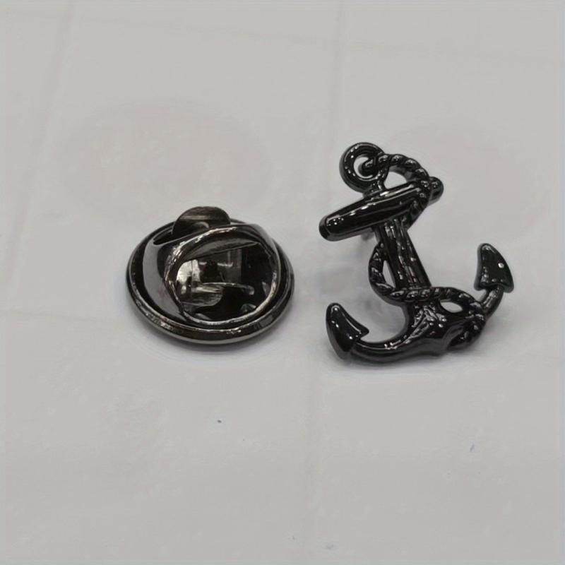 3pcs Boat Anchor Brooch Suit Shirt Woolen Coat Diy Creative Brooch