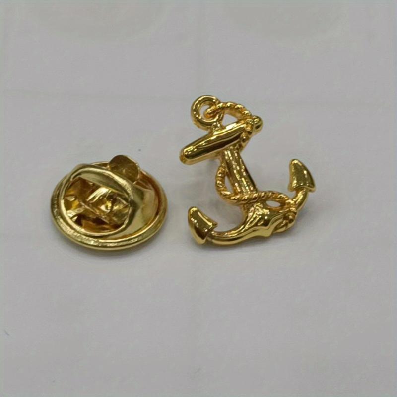 3pcs Boat Anchor Brooch Suit Shirt Woolen Coat Diy Creative Brooch