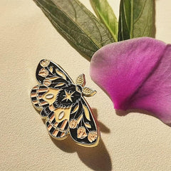Butterfly Moon Enamel Pin Set - Anime Lapel Pin