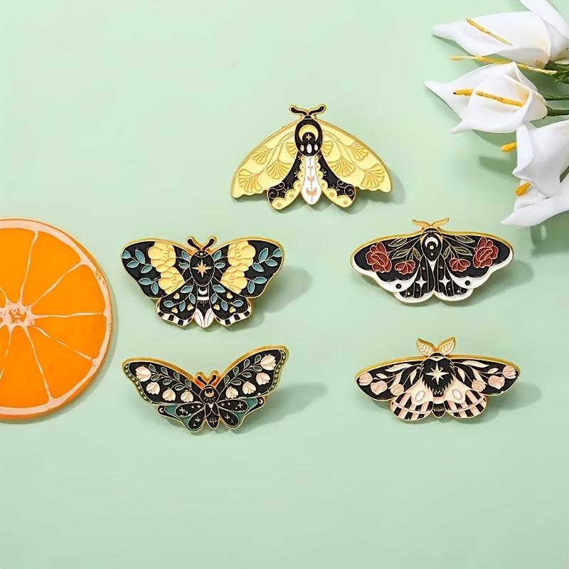 Butterfly Moon Enamel Pin Set - Anime Lapel Pin