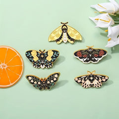 Butterfly Moon Enamel Pin Set - Anime Lapel Pin