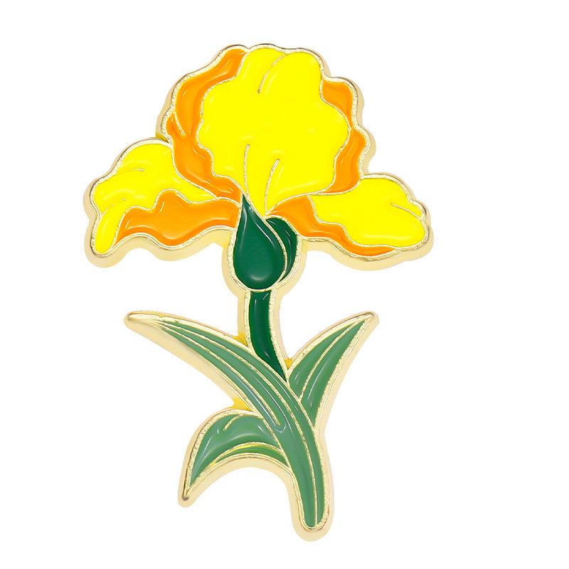 Lily Violet Flower Brooch For Men