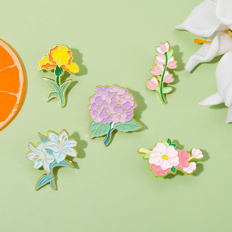Lily Violet Flower Brooch For Men