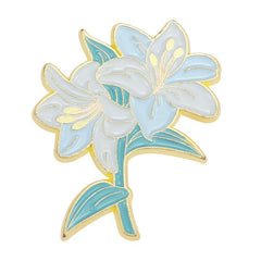 Lily Violet Flower Brooch For Men