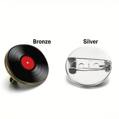 Record Player Brooch Pins Collar Jackets Dress Suit Hats Scarves Pants Brooches