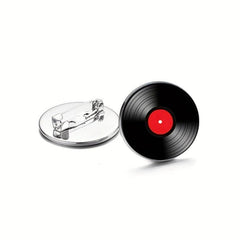 Record Player Brooch Pins Collar Jackets Dress Suit Hats Scarves Pants Brooches