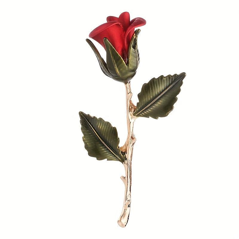1pc Literary Retro Pin Rose Flower Brooch High-end Corsage Gift