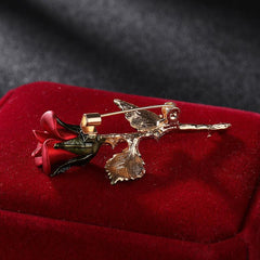 1pc Literary Retro Pin Rose Flower Brooch High-end Corsage Gift