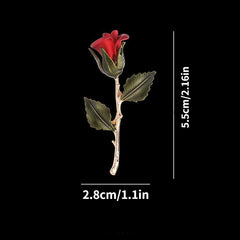 1pc Literary Retro Pin Rose Flower Brooch High-end Corsage Gift