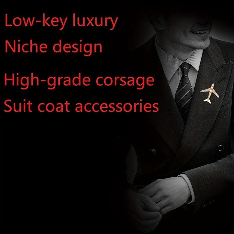 Aircraft Brooch For Men